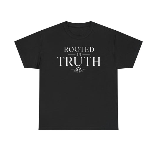 Rooted in Truth Inspirational Tee with Root Graphic