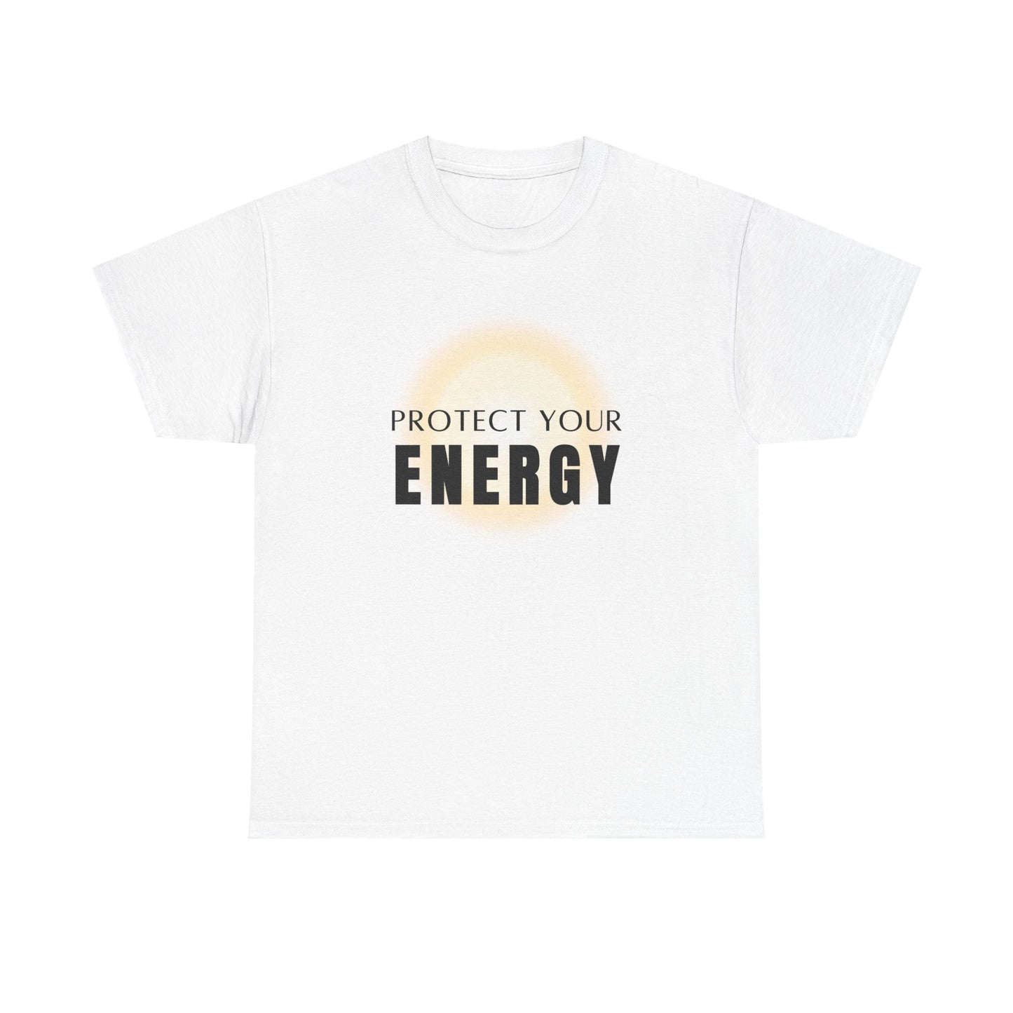 Protect Your Energy T-Shirt with Sunburst Graphic