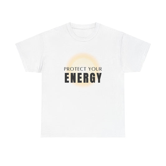 Protect Your Energy T-Shirt with Sunburst Graphic